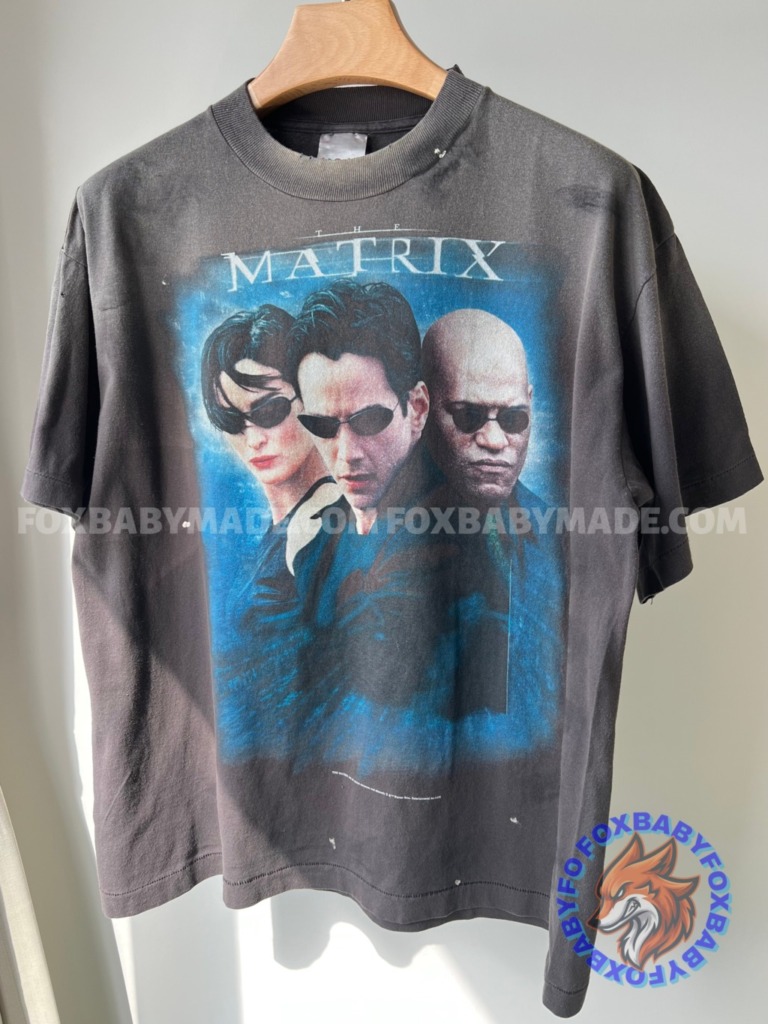 Saint MX6 Matrix Portrait Vintage Washed Crew Neck Tee